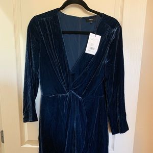 BNWT teal velvet Theory dress